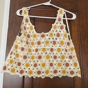 Crochet crop tank
